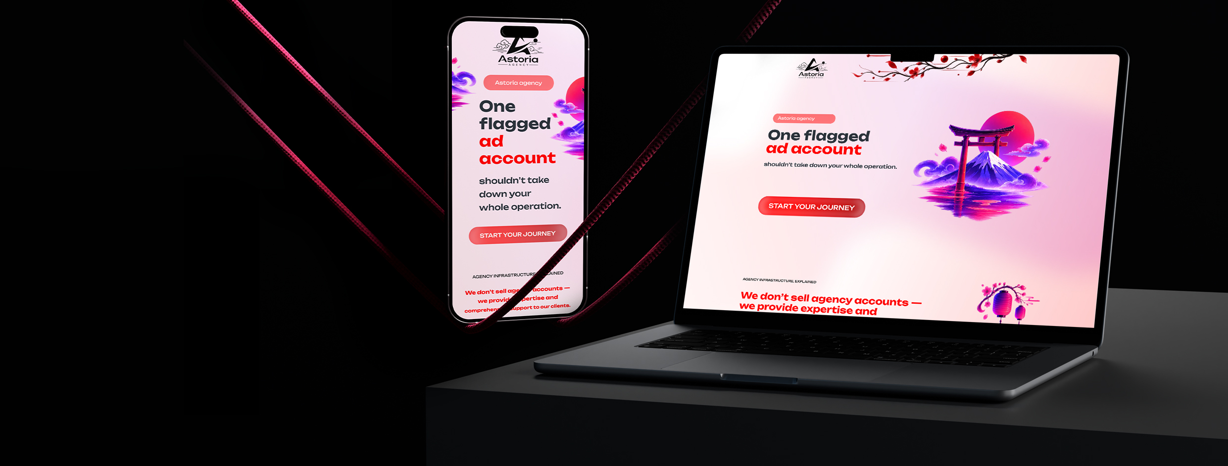 ASTORIA Agency mockup