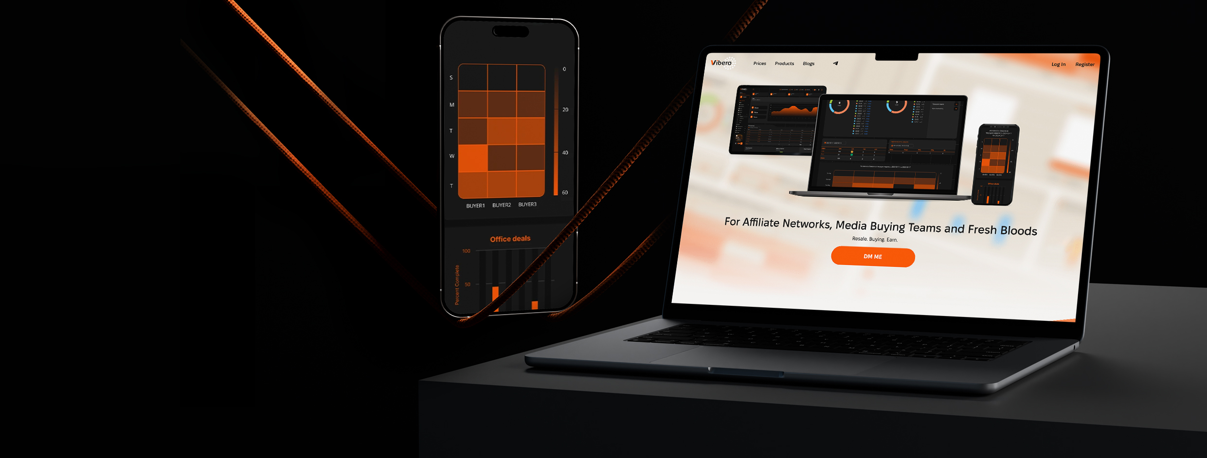 VIBERO CRM mockup
