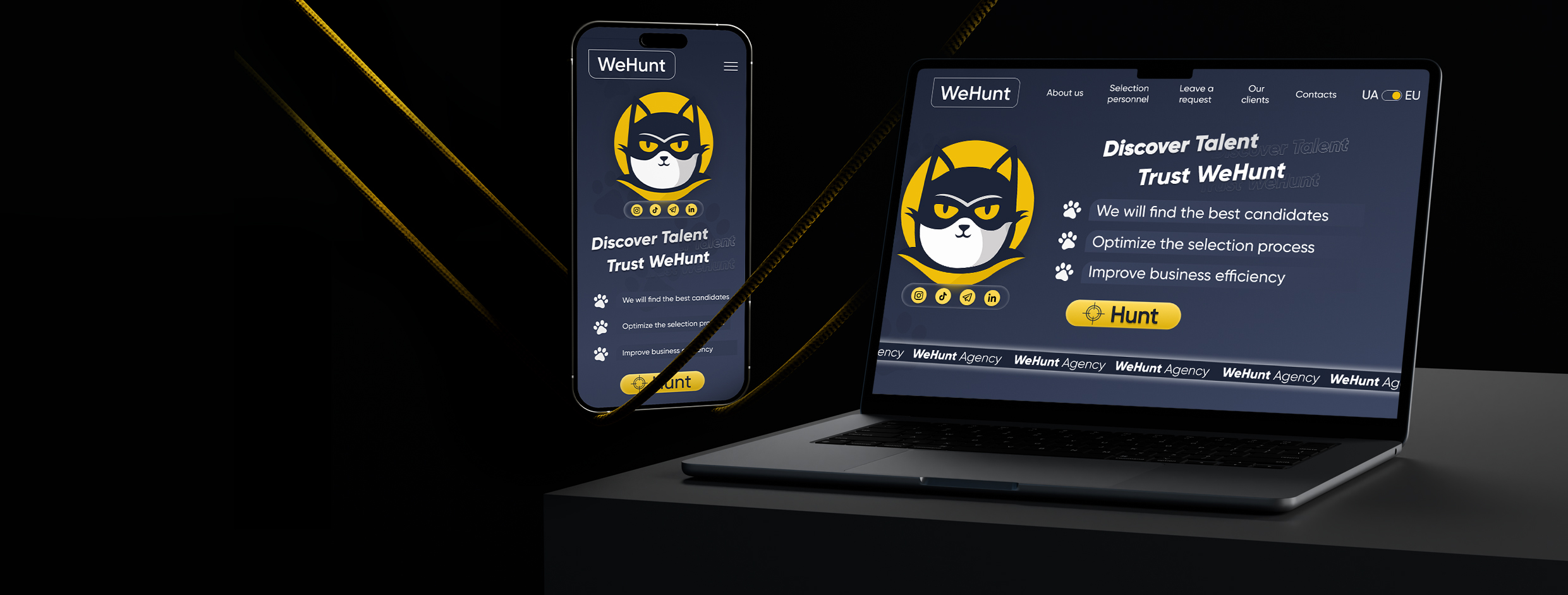 WeHunt mockup